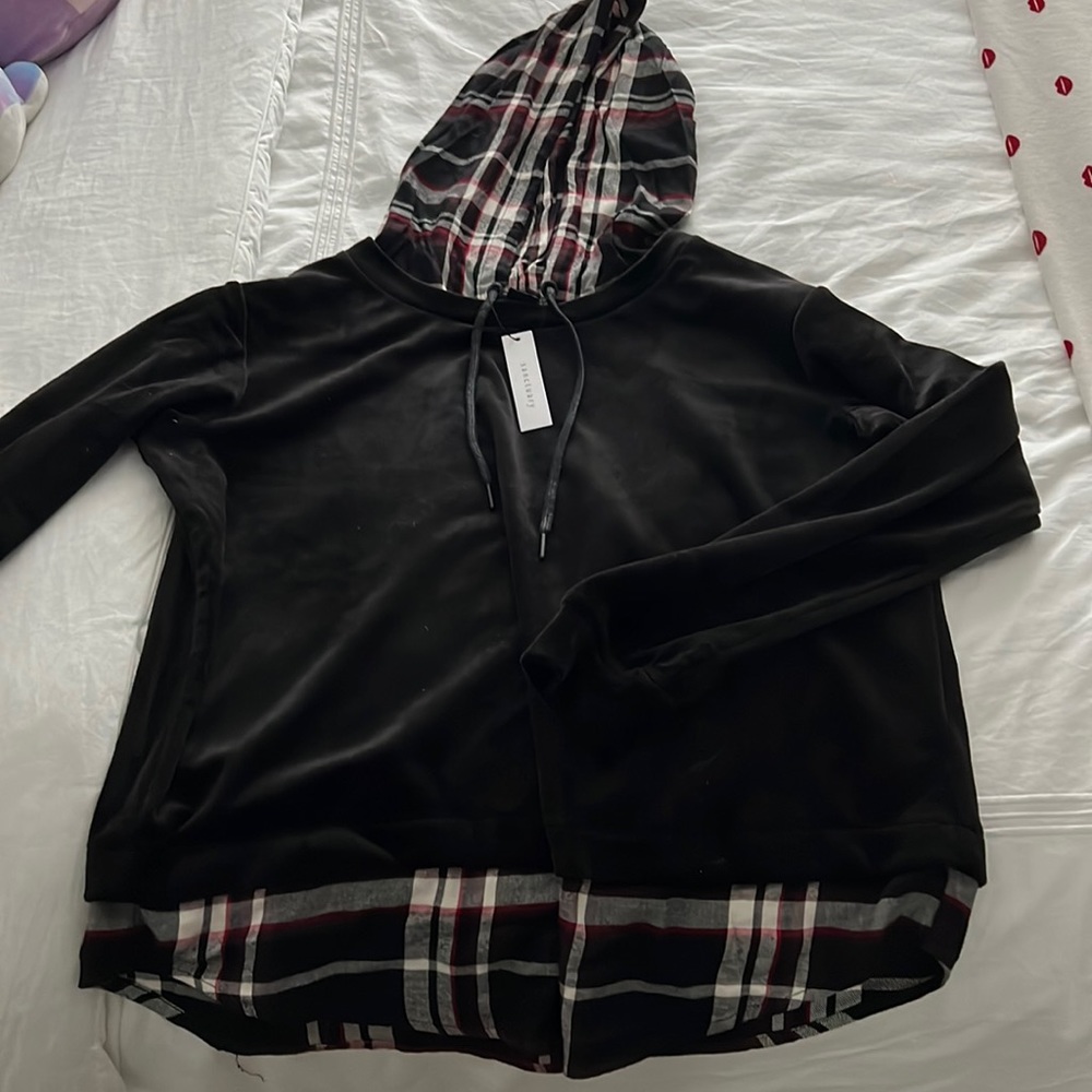 sanctuary flannel hoodie suede